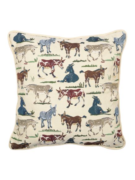 D22050 Happy donkey sofa cushion with tapestry cover
