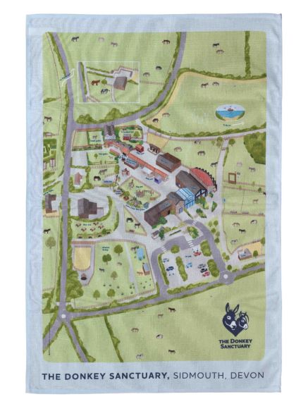 Sanctuary Map - Tea Towel