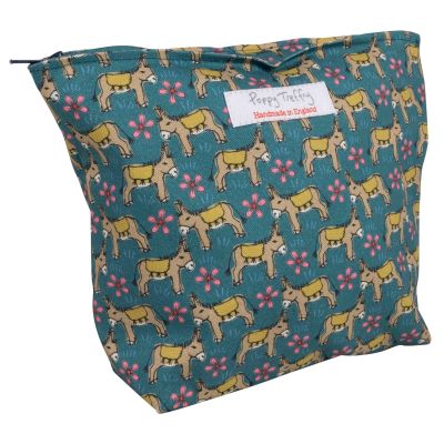 Poppy Treffry Printed Makeup Bag - Tropical Teal