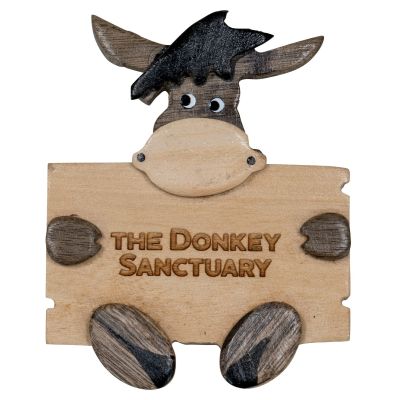 Engraved Wooden Donkey Magnet