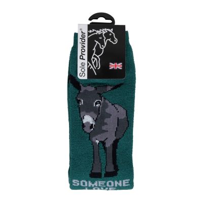 Someone Love Me - Welly Boot or Riding Socks 18" - Green