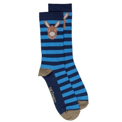 Two-tone Stripe Donkey Socks - Blue