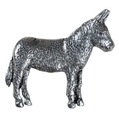 Pewter Donkey Pin Badge