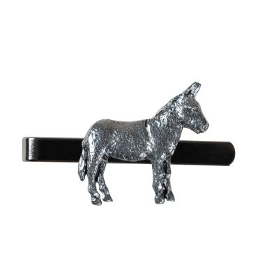 Pewter Donkey Tie Clip