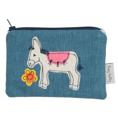 Poppy Treffry Embroidered Medium Purse - Teal