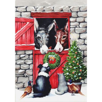 Stable Companions at Christmas, Pack of 10 Christmas Cards