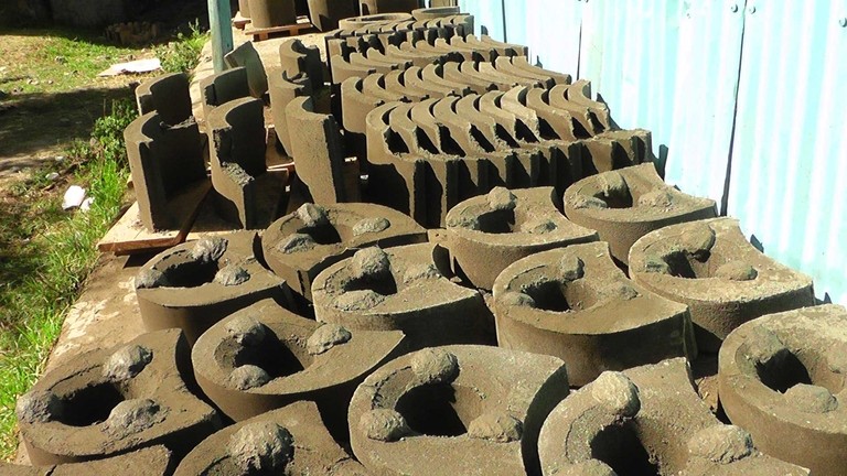 Fuel saving stove materials, produced by project beneficiaries. Credit: Send a Cow.
