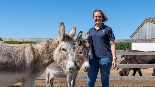Jenna Goldby with Rosie and Maggie.
