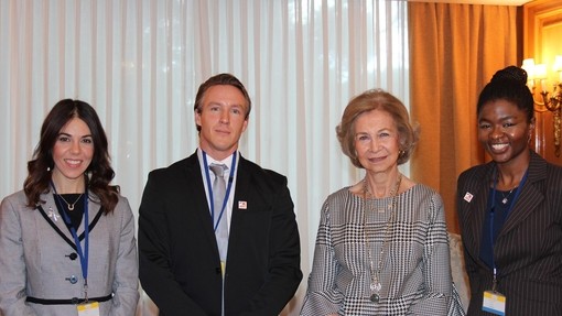 Queen Sofia meets The Donkey Sanctuary and Brooke representatives.