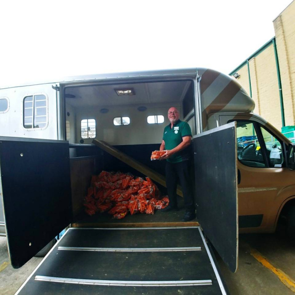Donation of carrots from Morrisons, Leeds