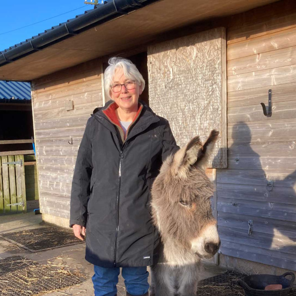Donkey Guardian Rosie with Bob.