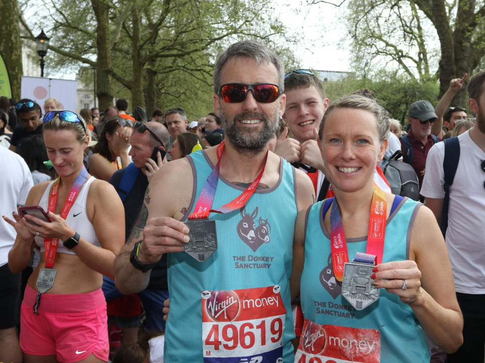 London Marathon 2018 runners with medals