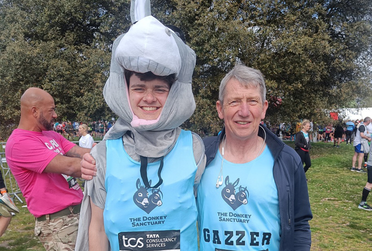 James and Gary at the London marathon
