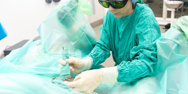 Laser sarcoid surgery in hospital