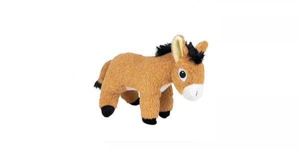 Brown soft donkey on a white background