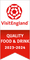 Visit England Quality Food and Drink Award 2022-23