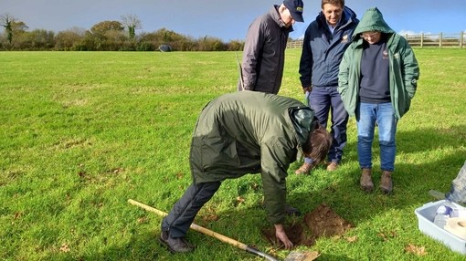 Our soil workshop at Brookfield Farm planting a mix of deep-rooted plants.