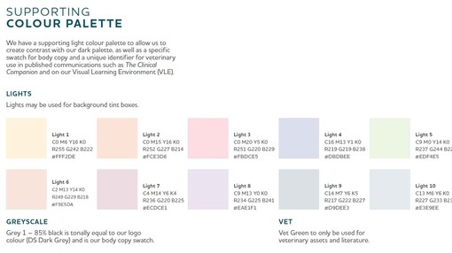 TDS Colour palette