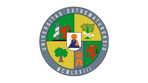 A circular logo with the words 'Universitas Extrematurensis'