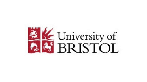 a logo with red squares and the words 'University of Bristol'
