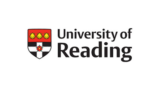 A black, red and white shield with text reading 'University of Reading'