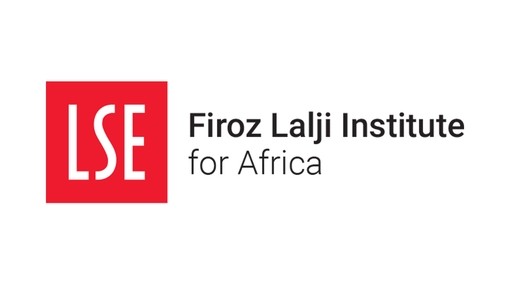 A red square logo. Text reads: LSE Firoz Lalji Institute for Africa