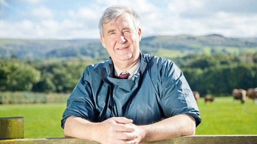 A man resting his arms on top of a fence looking towards the camera