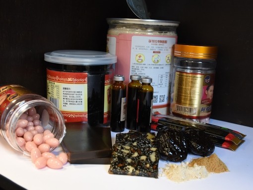 A range of ejiao products.