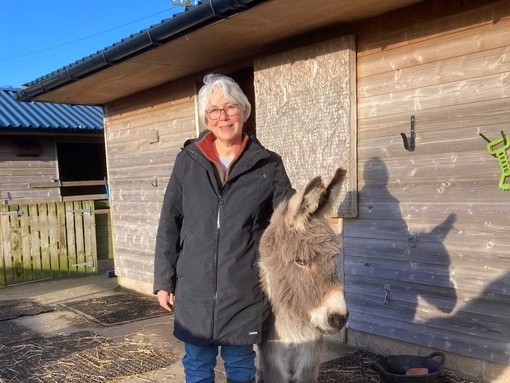 Donkey Guardian Rosie with Bob.