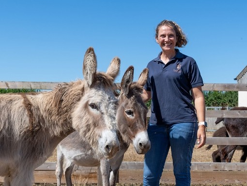 Jenna Goldby with Rosie and Maggie.