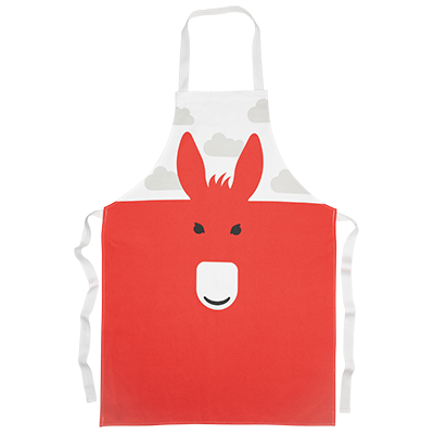 Donkey apron - red