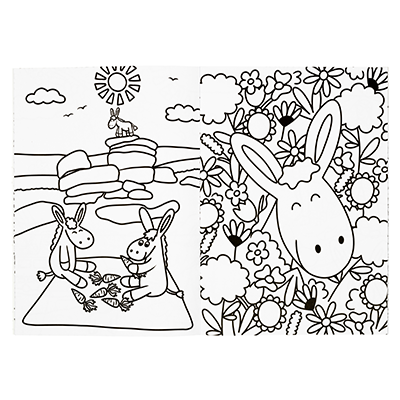 D22051 Donkeys Day Out Colouring Book (inside)