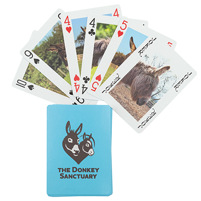 Donkey picture playing cards and pack.