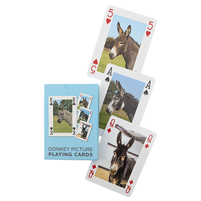 Donkey picture playing cards.
