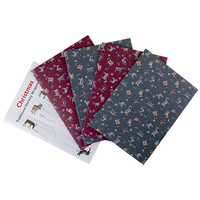 D24020 Traditional Donkey Wrapping Paper