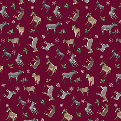 D24020 Traditional donkey wrapping paper
