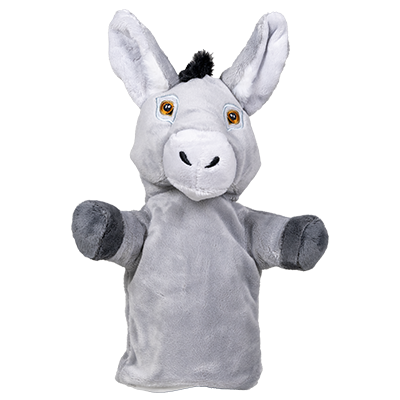 D23047 Grey Donkey Hand Puppet