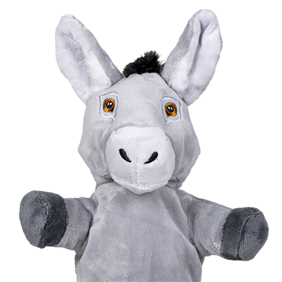 D23047 Grey Donkey Hand Puppet