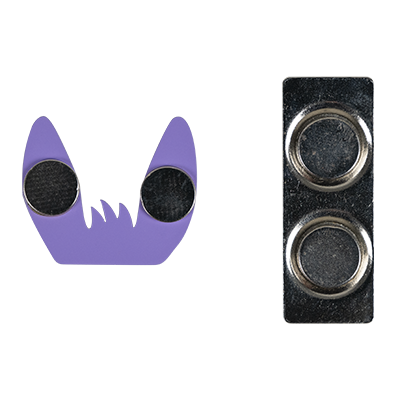 D24009 Purple donkey ears badge