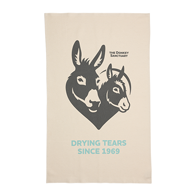 Organic Cotton Donkey Sanctuary Tea Towel