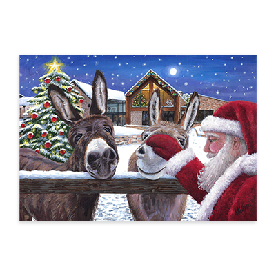 Santa at the Sanctuary Christmas Cards, Pack of 10