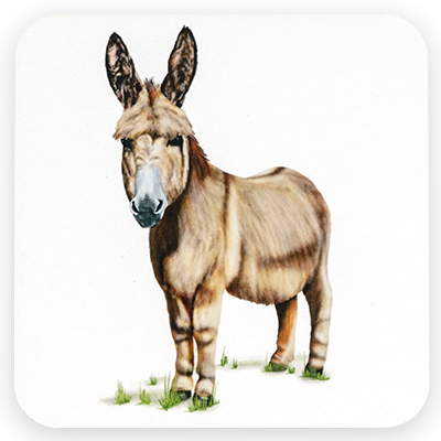 Lucy the Donkey Drink Coaster