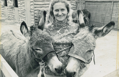 Dr Svendsen with two donkey friends